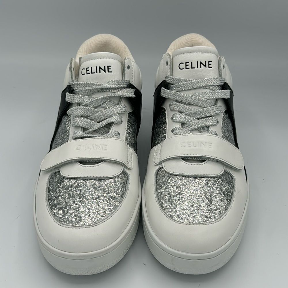 New CELINE CT 06 CT-06 HIGH TOP SNEAKER in CALFSKIN Size 38/ US 8 Luxury - Picture 3 of 12